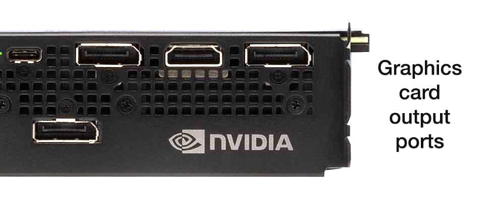 graphics card ports back panel