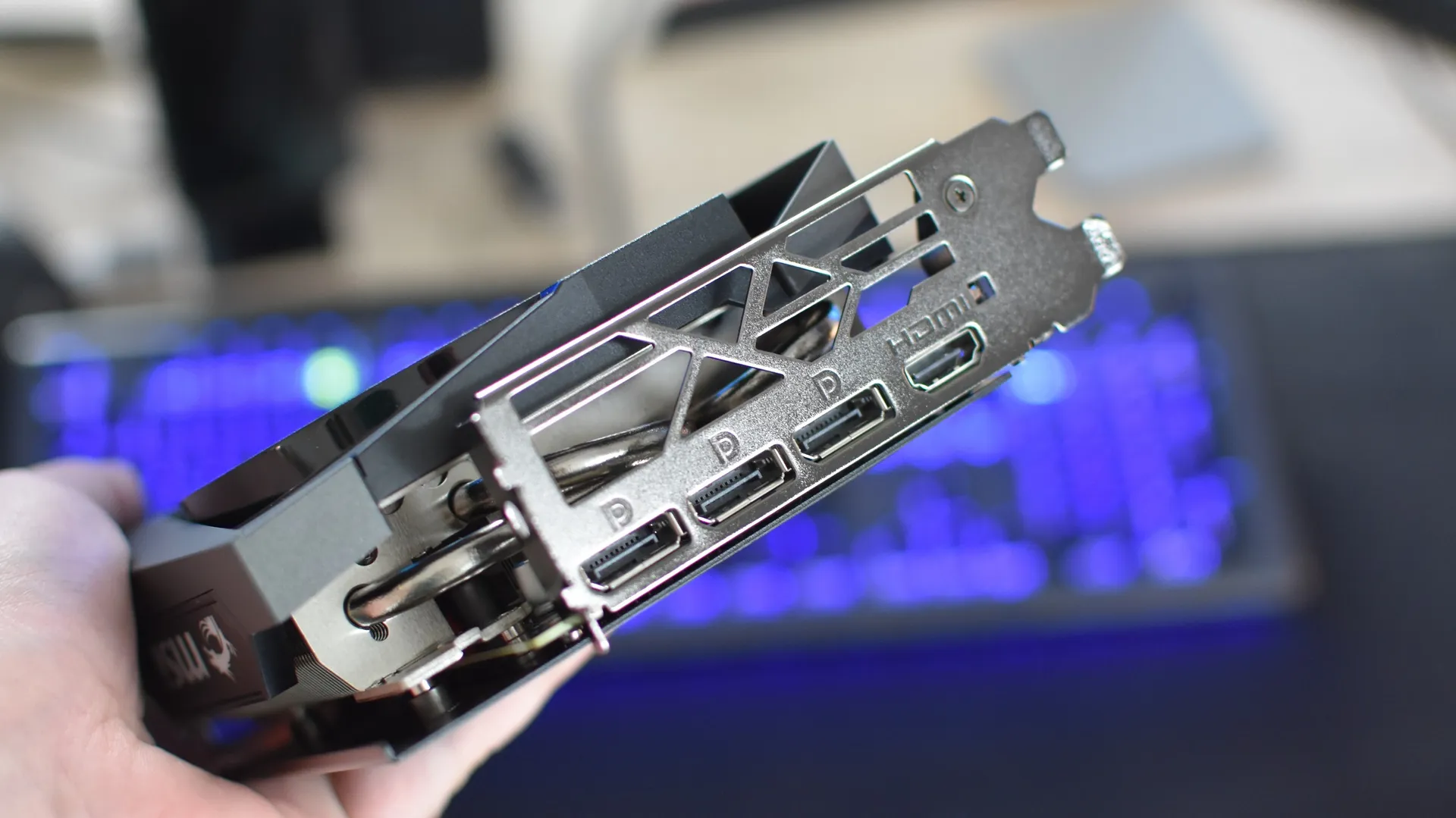 graphics card with multiple DisplayPort and HDMI ports