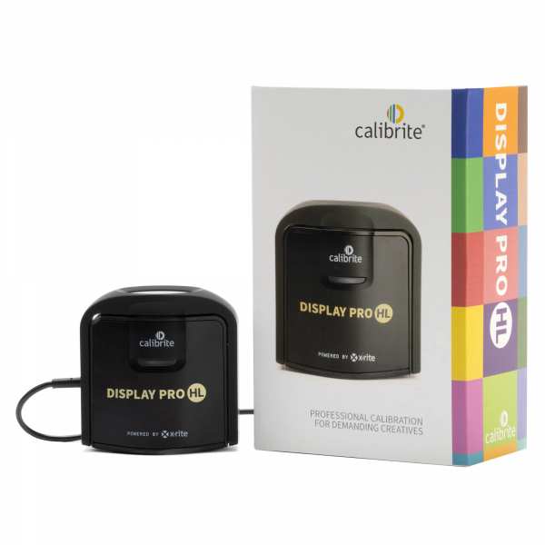 hardware calibration process with colorimeter on screen