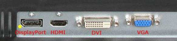 HDMI DisplayPort cable connection to gaming monitor