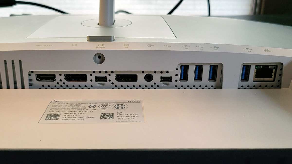 HDMI ports on back of 4K monitor