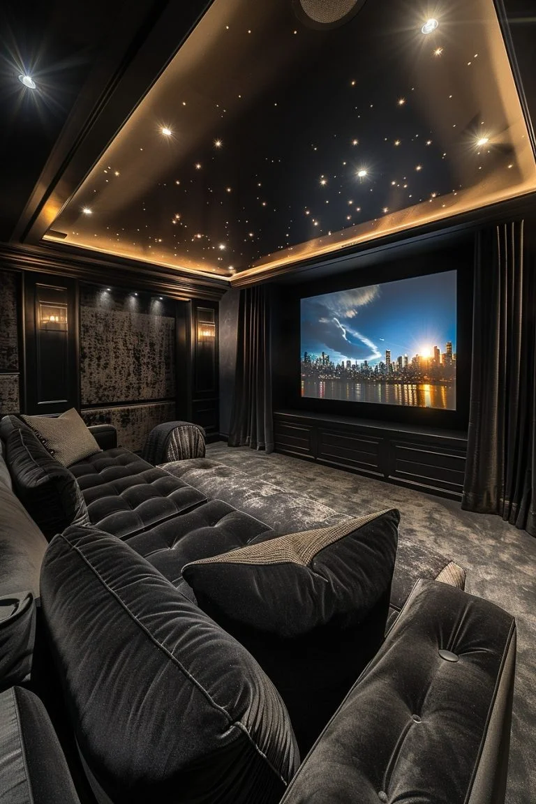 Home theater dark room viewing eye comfort