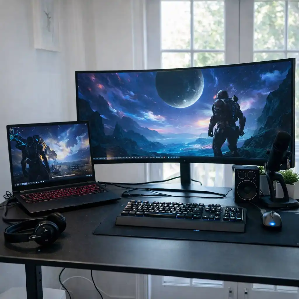 how to connect curved gaming monitor to pc