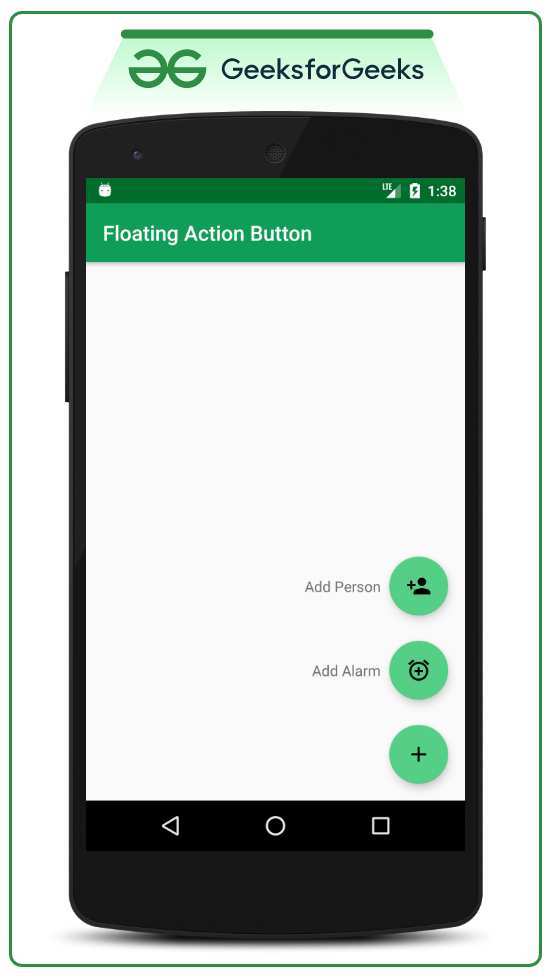 How to create a floating button in Android?