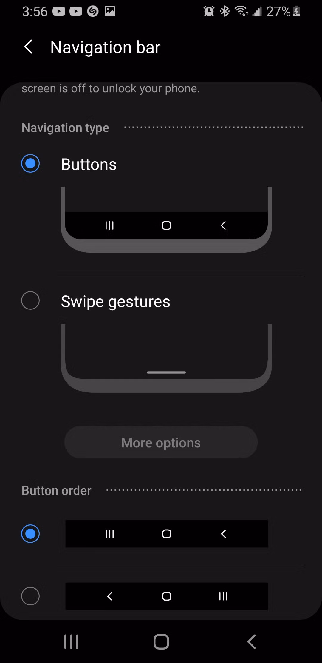 How to get 3 buttons on Android?