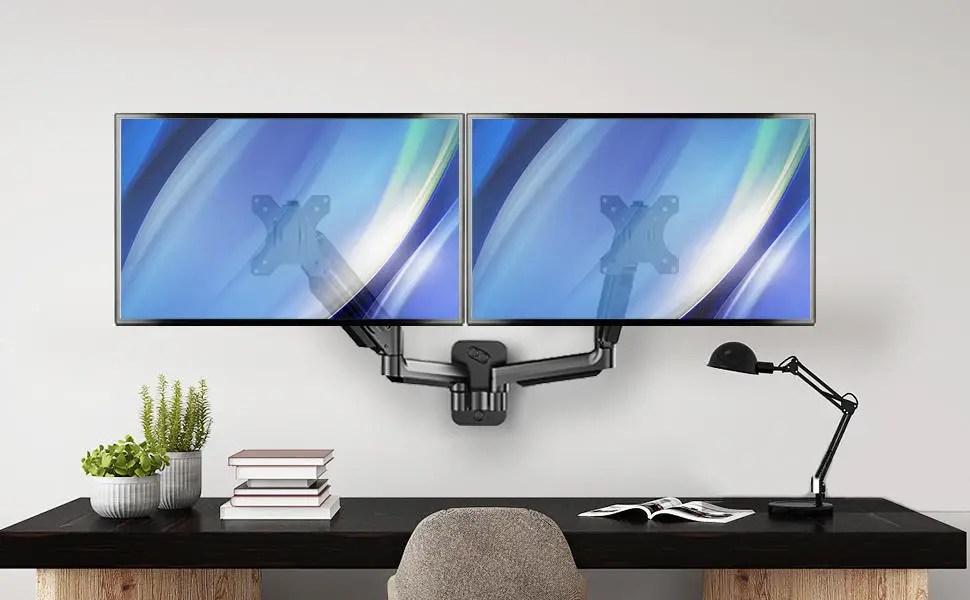 how to mount dual monitors on wall