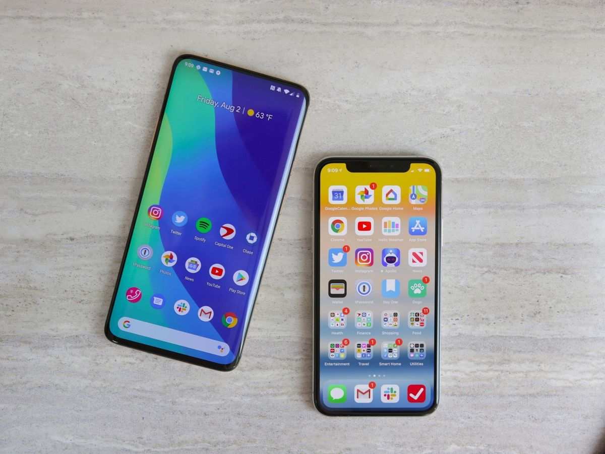 iPhone Android smartphone comparison