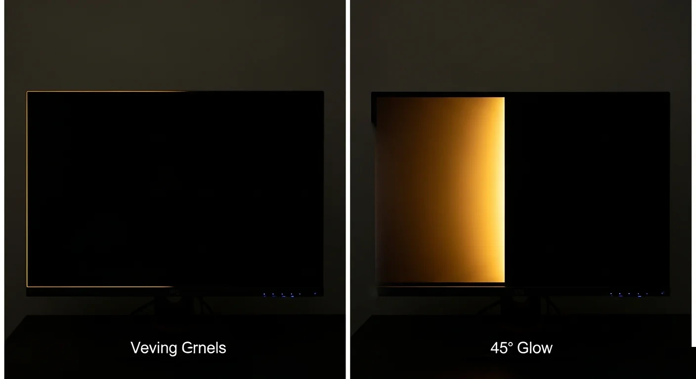 IPS glow effect on dark screen