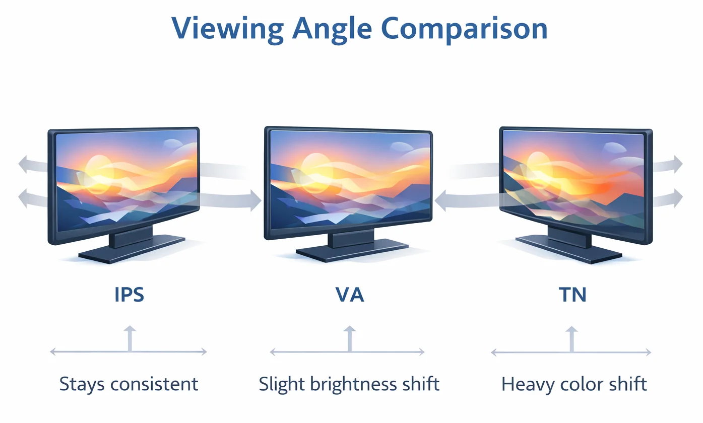 IPS viewing angles demonstration