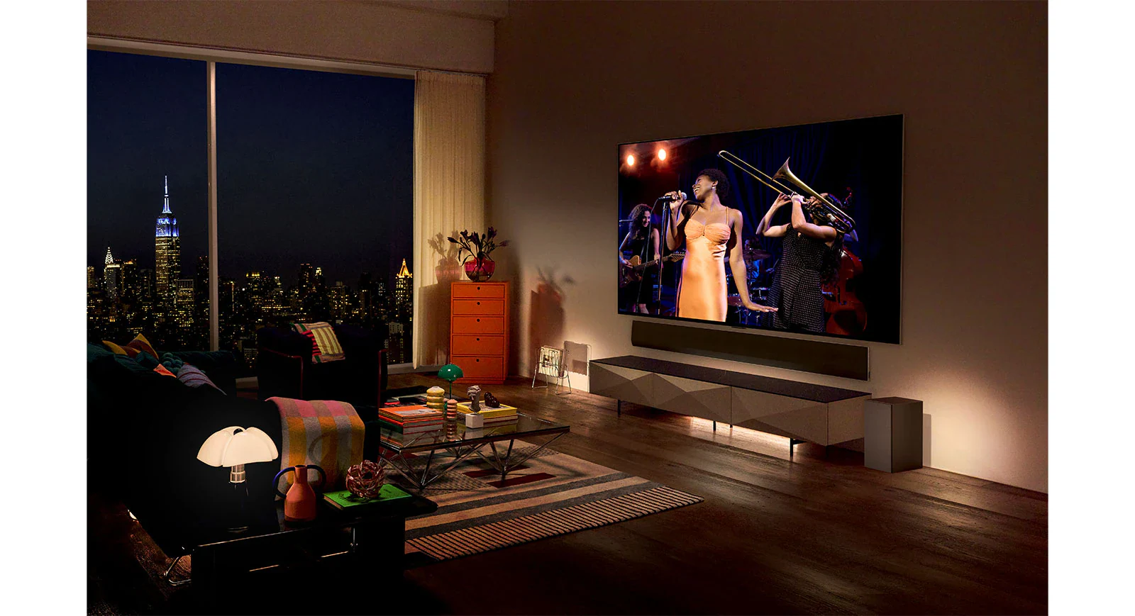 LG OLED TV dark room viewing