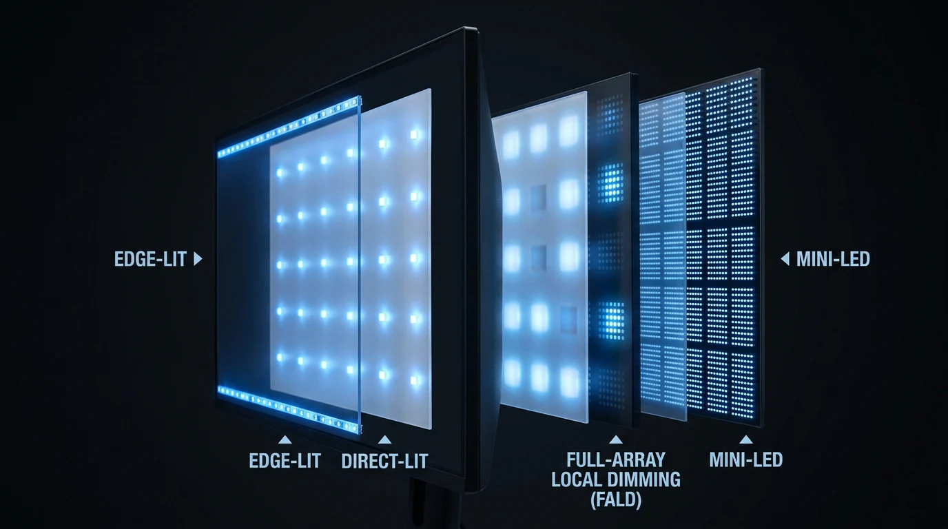 local dimming zones backlight diagram