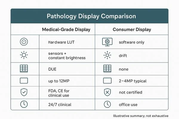 medical grade vs consumer grade monitor specifications comparison