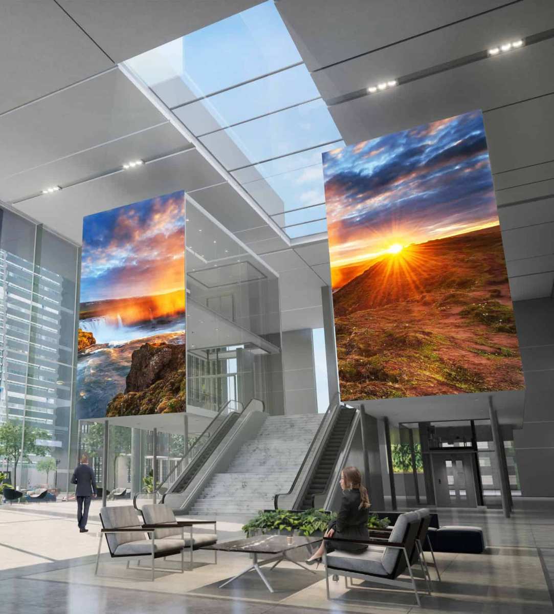 MicroLED modular panel installation