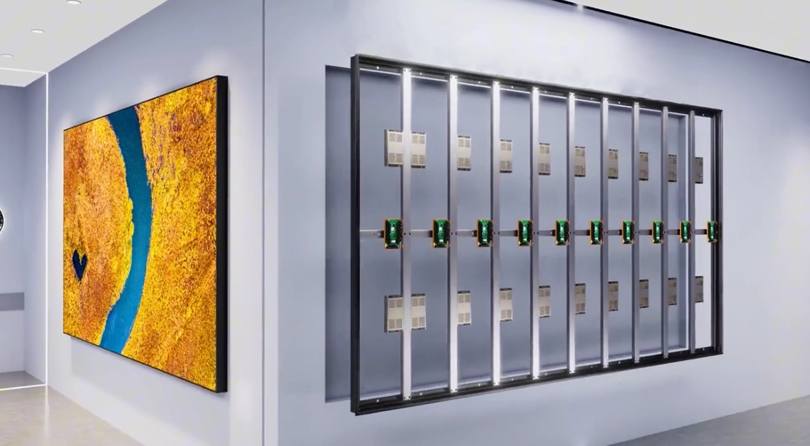 MicroLED modular panel installation
