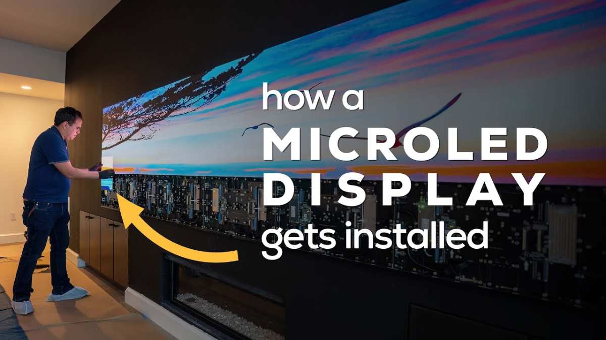 MicroLED panel installation mounting