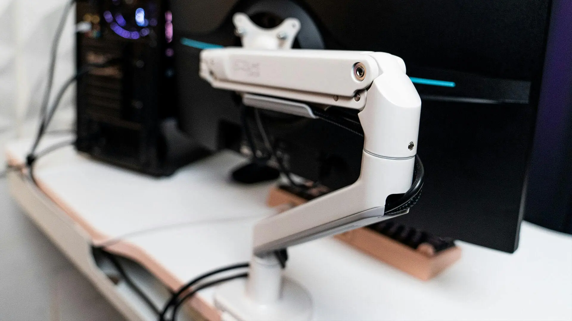 monitor arm cable management