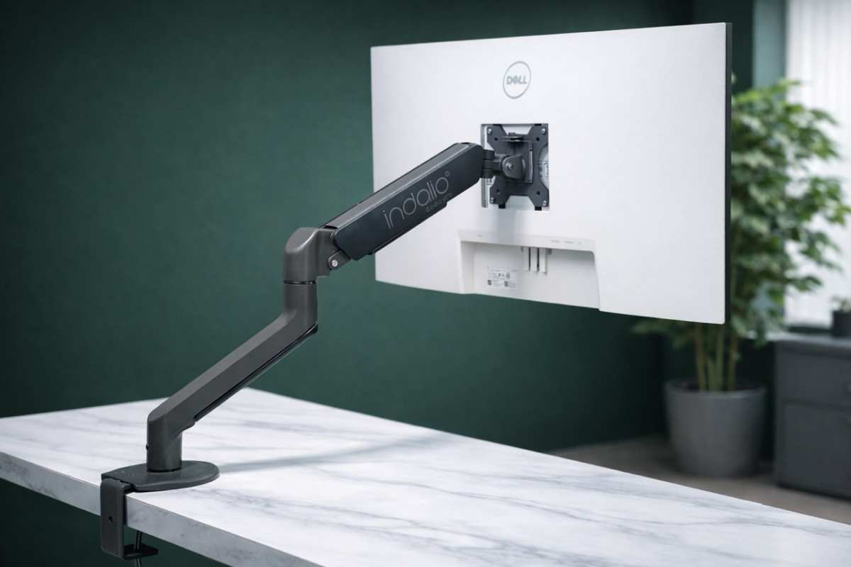 monitor arm installation step