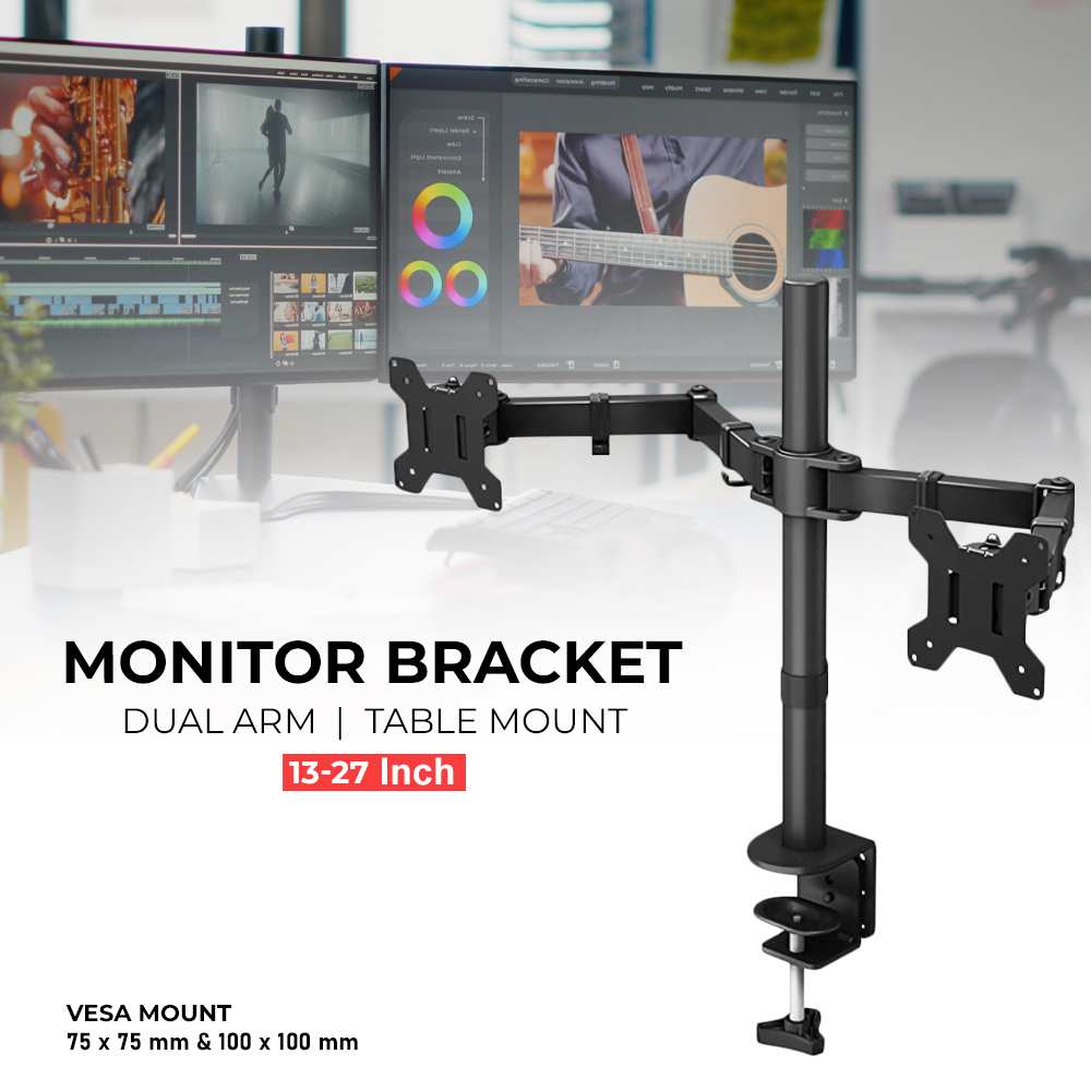 monitor arm VESA mount installation
