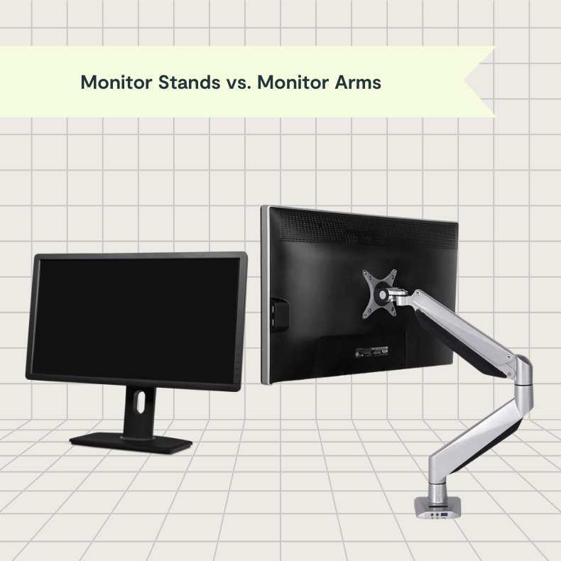monitor arm vs fixed stand comparison