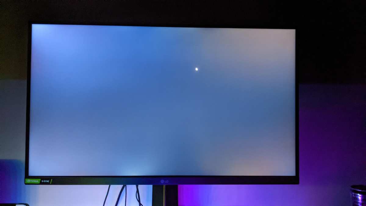 monitor dark spots uneven backlight old screen