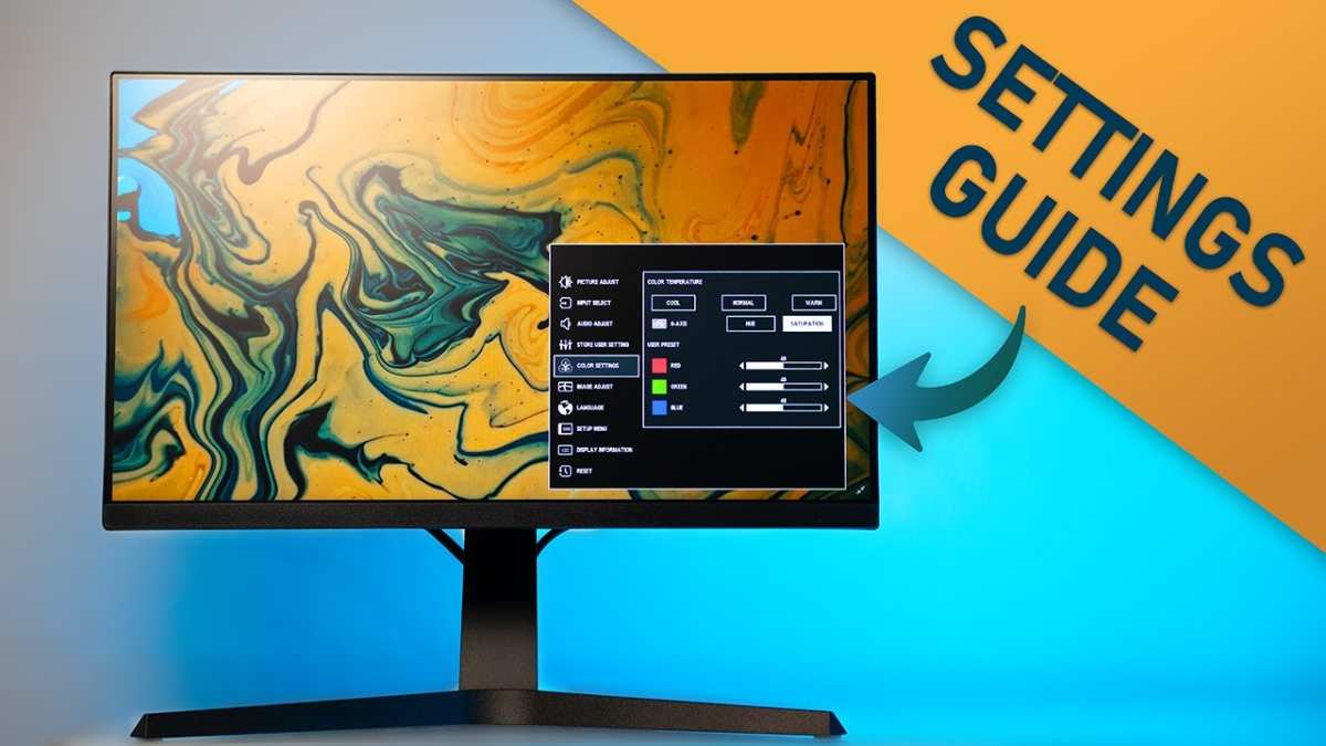 monitor OSD menu sharpness overdrive settings