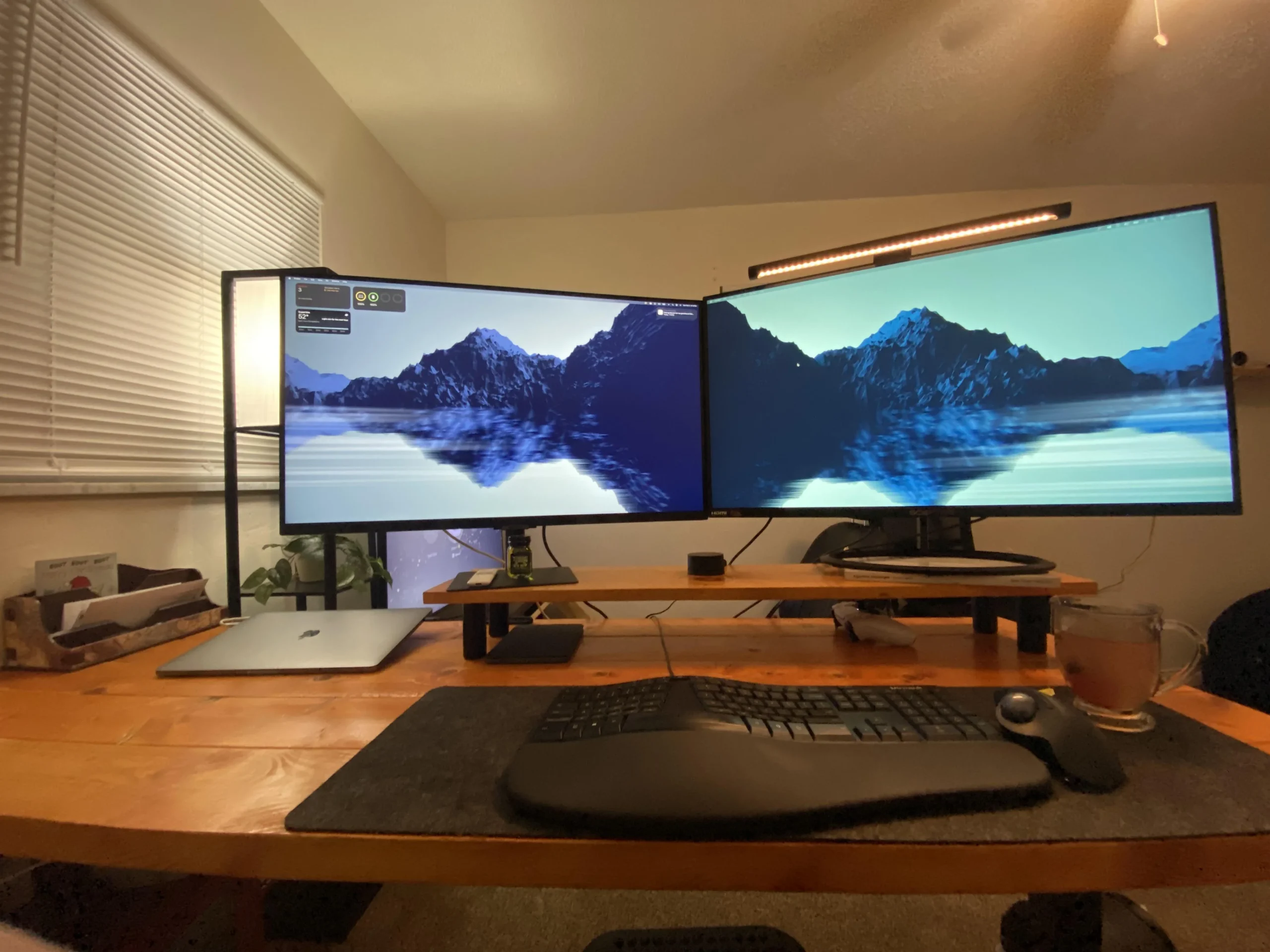 monitor with speakers vs without desk setup