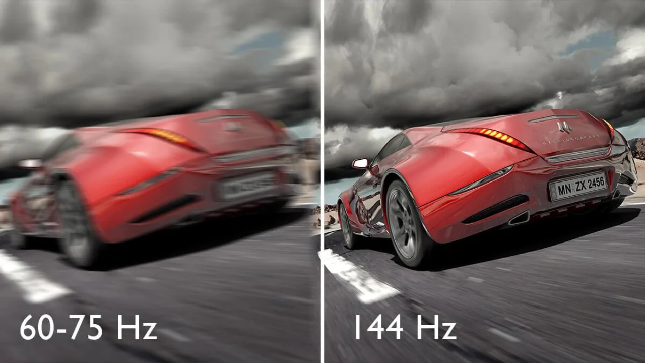 motion blur comparison 60Hz vs 144Hz
