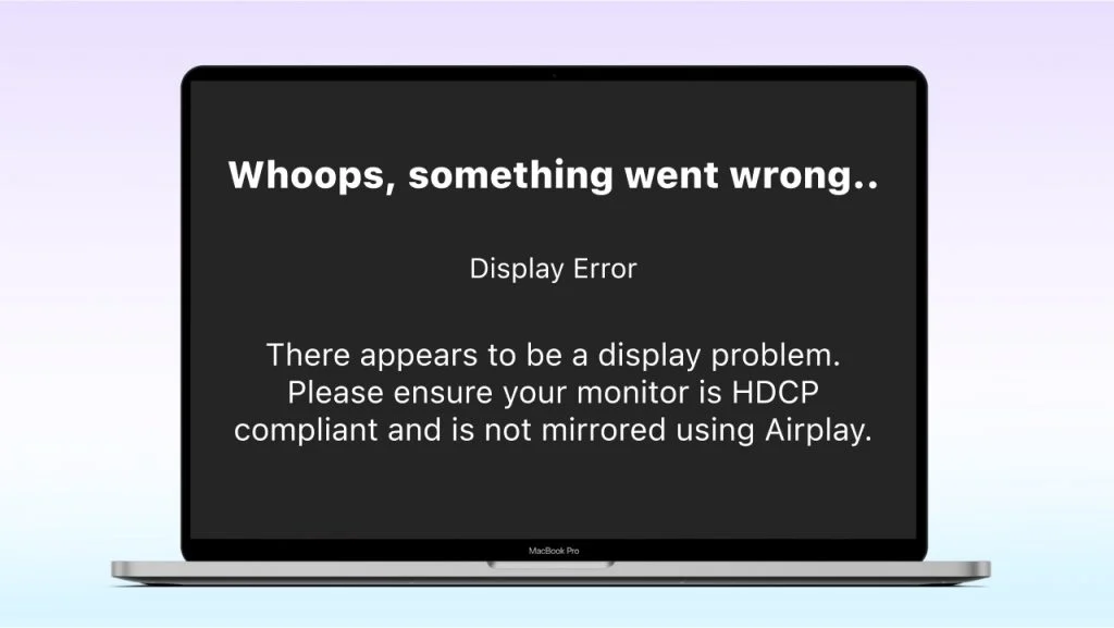 Netflix 4K streaming error message HDCP