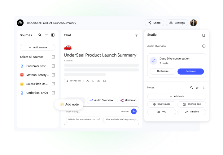 NotebookLM document analysis