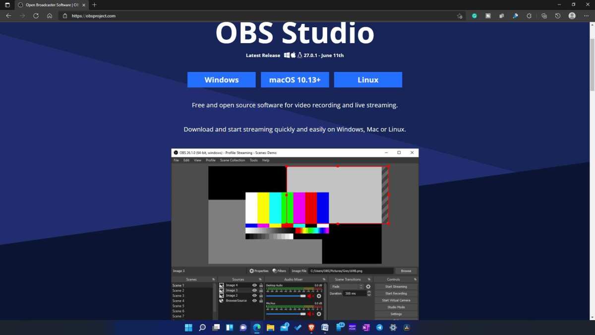 OBS streaming layout on ultrawide monitor