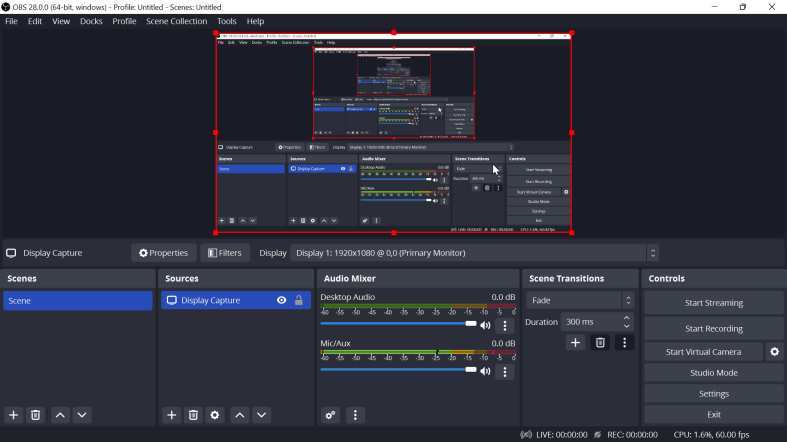 OBS Studio touchscreen control