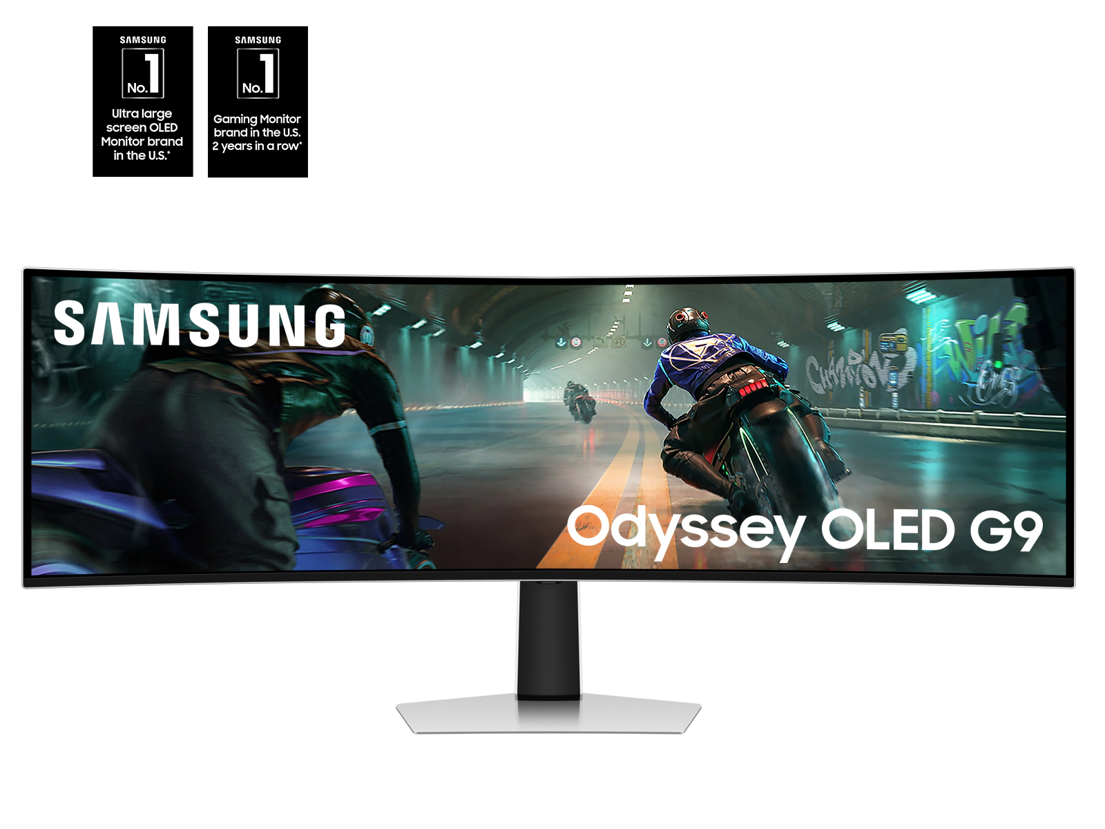 OLED curved gaming monitor