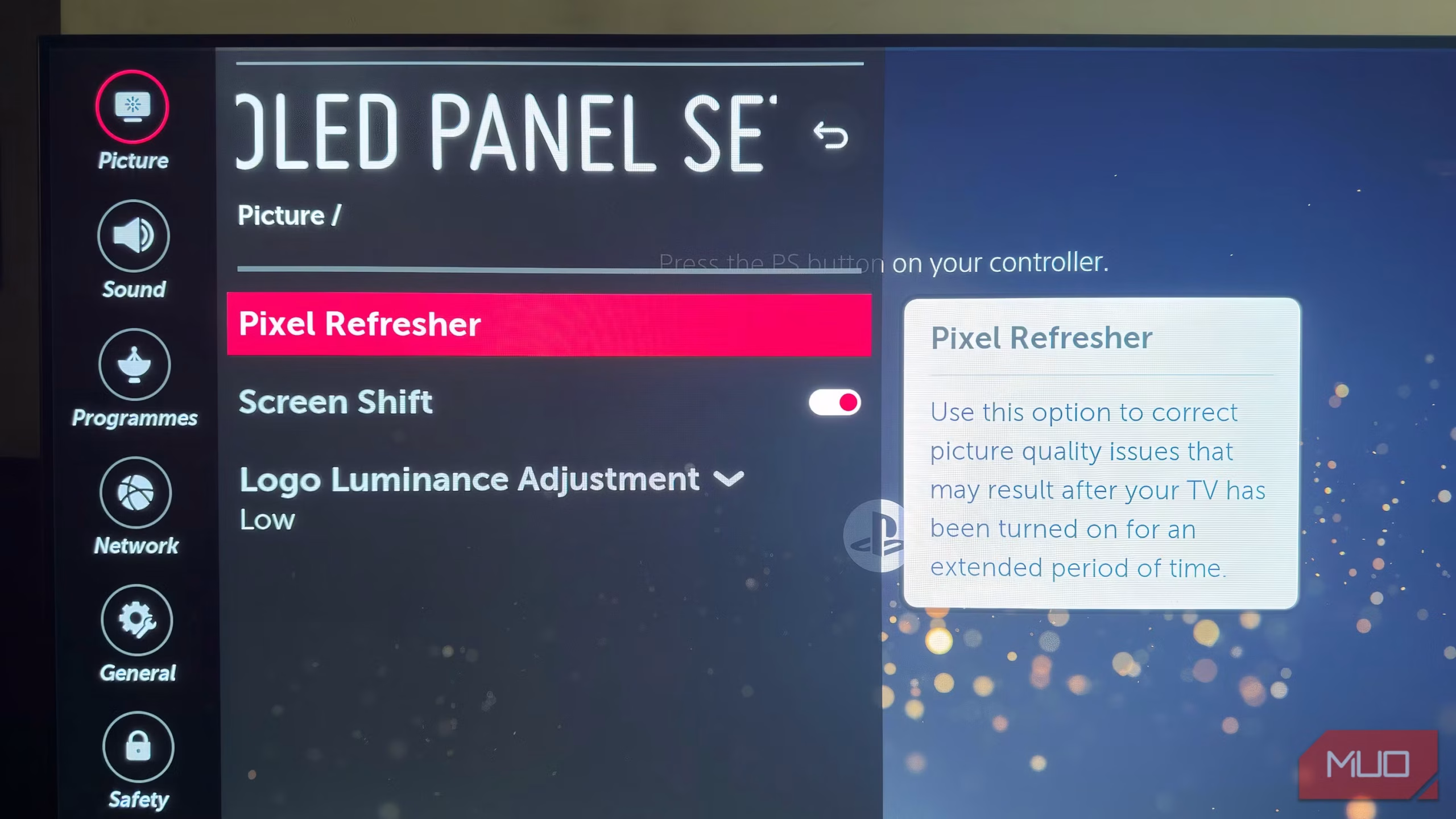 OLED pixel refresh cycle