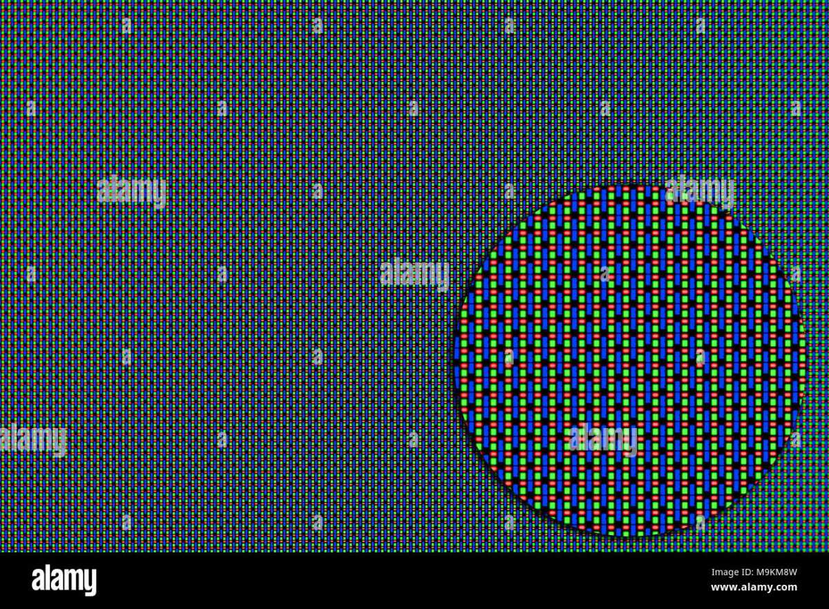 OLED TV panel close up