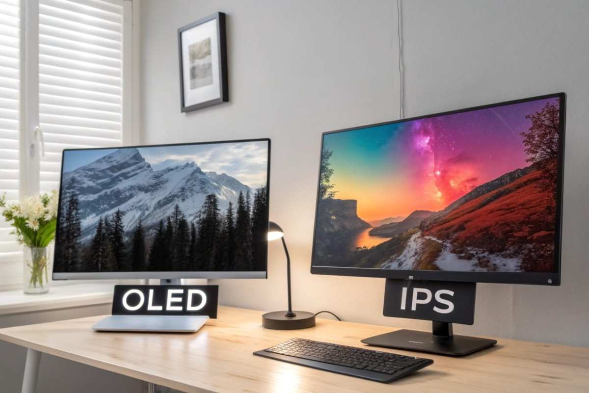 OLED vs IPS monitor comparison