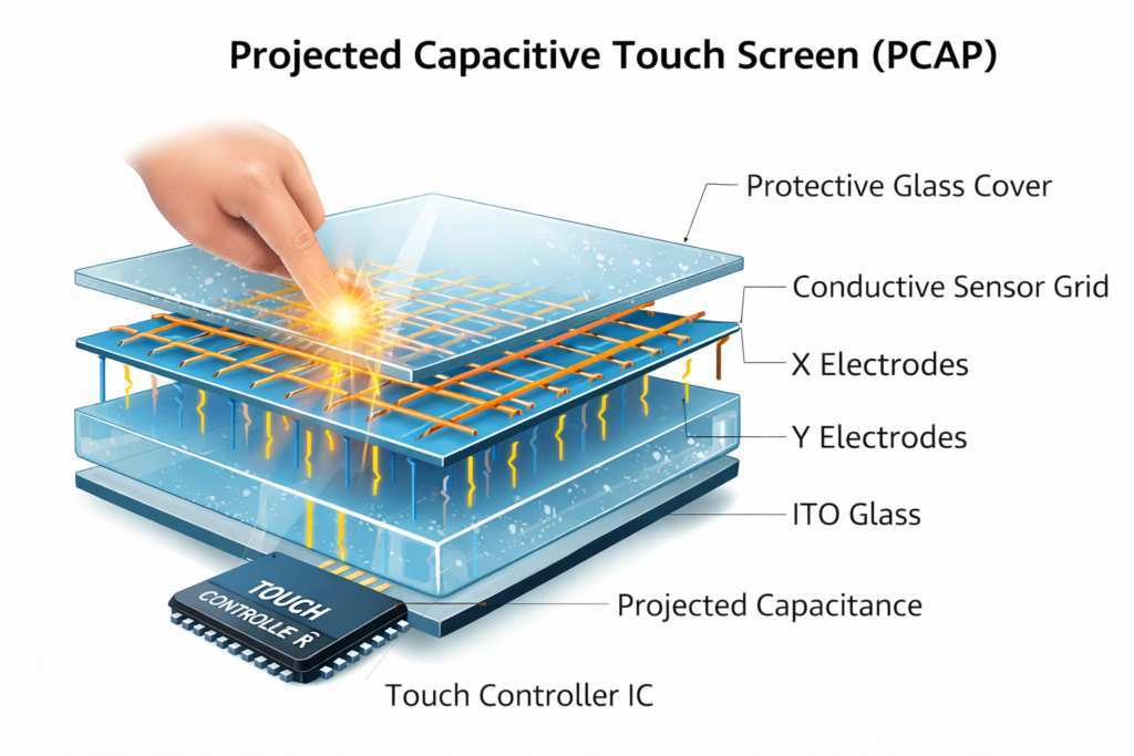PCAP touch technology layers