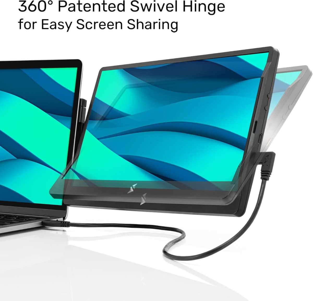 portable monitor hinge mechanism