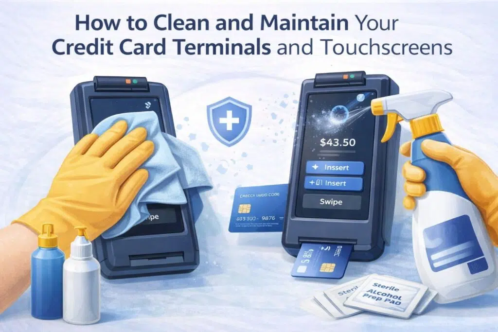 POS touchscreen cleaning