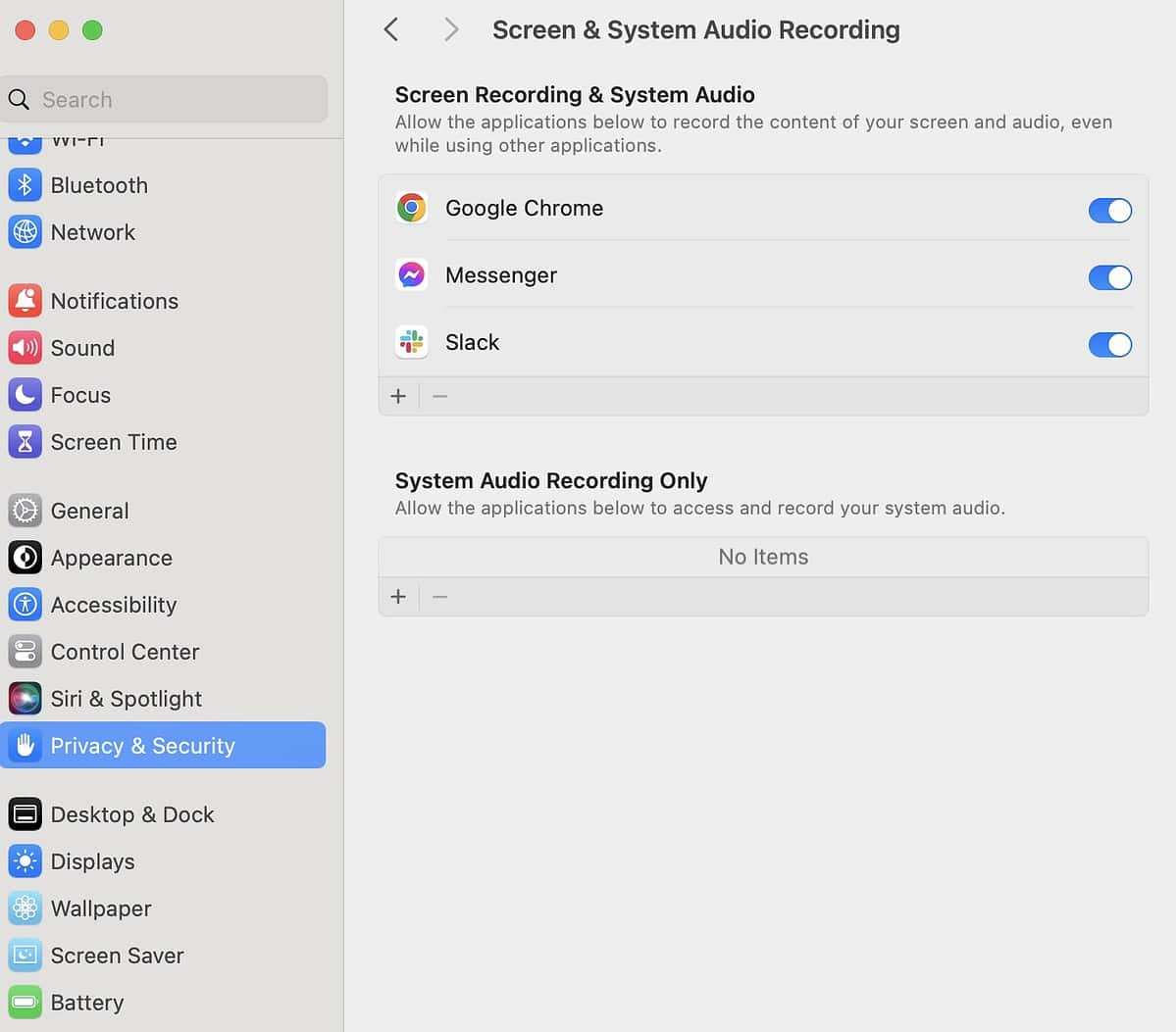 privacy settings audio data