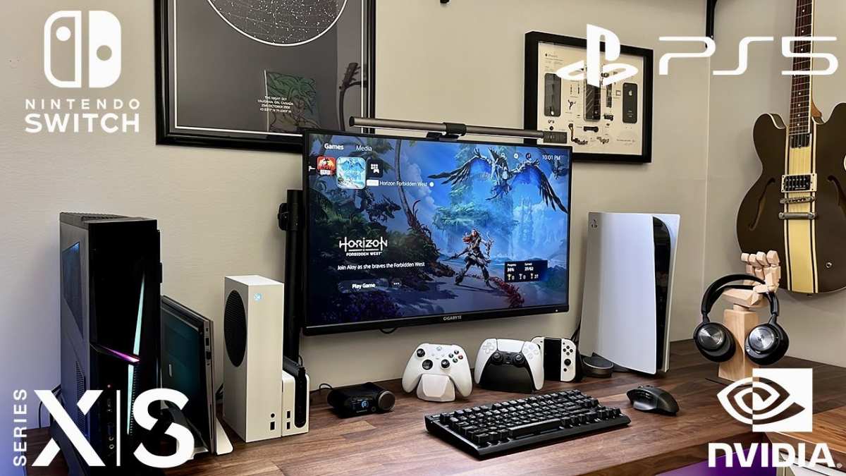 PS5 console gaming on budget monitor