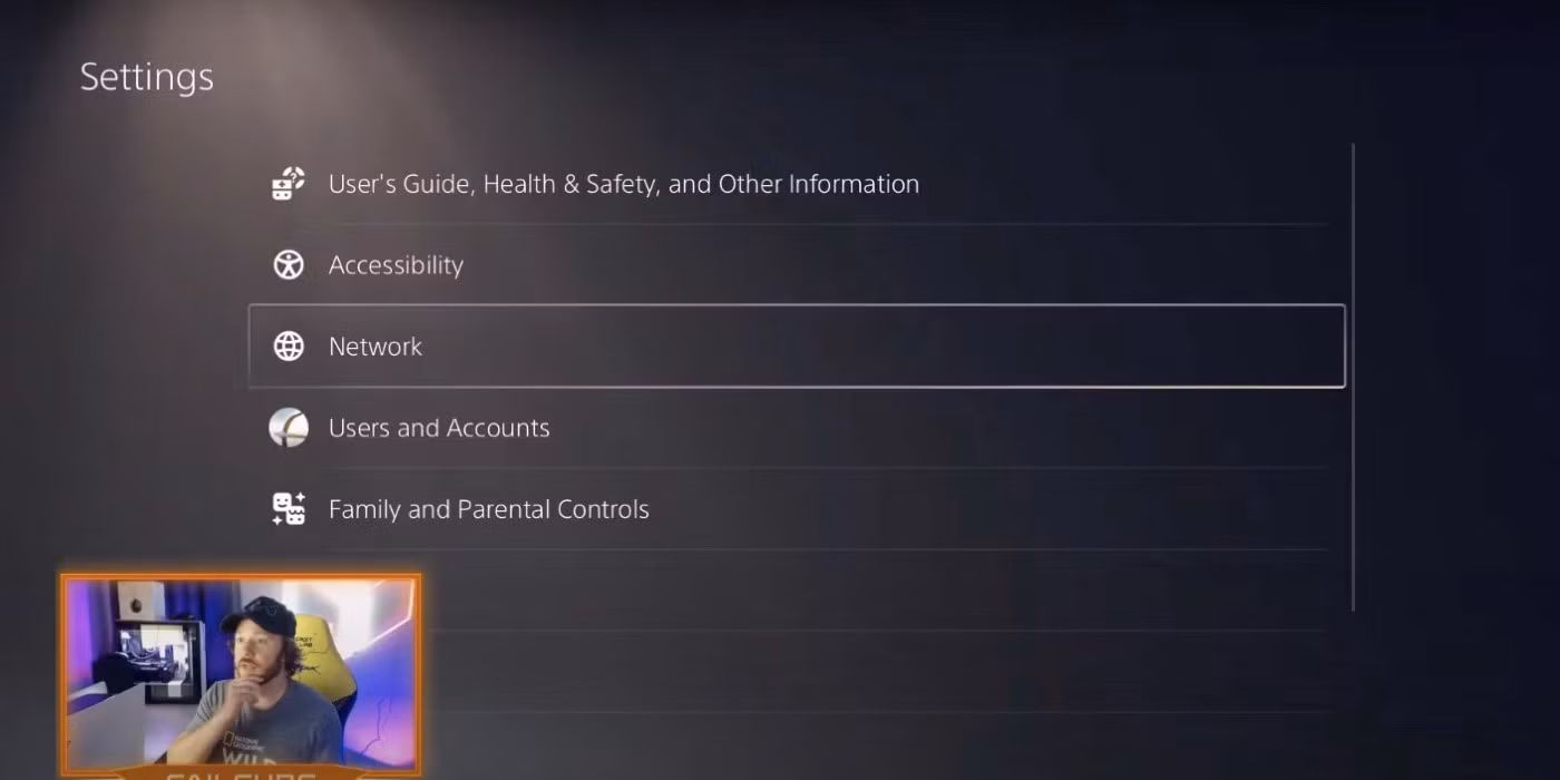 PS5 display settings menu