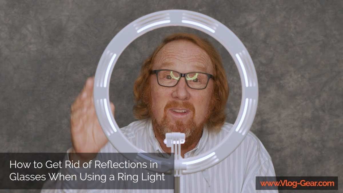 ring light glasses reflection glare mistake
