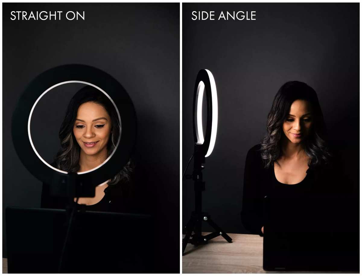 ring light positioning angle height