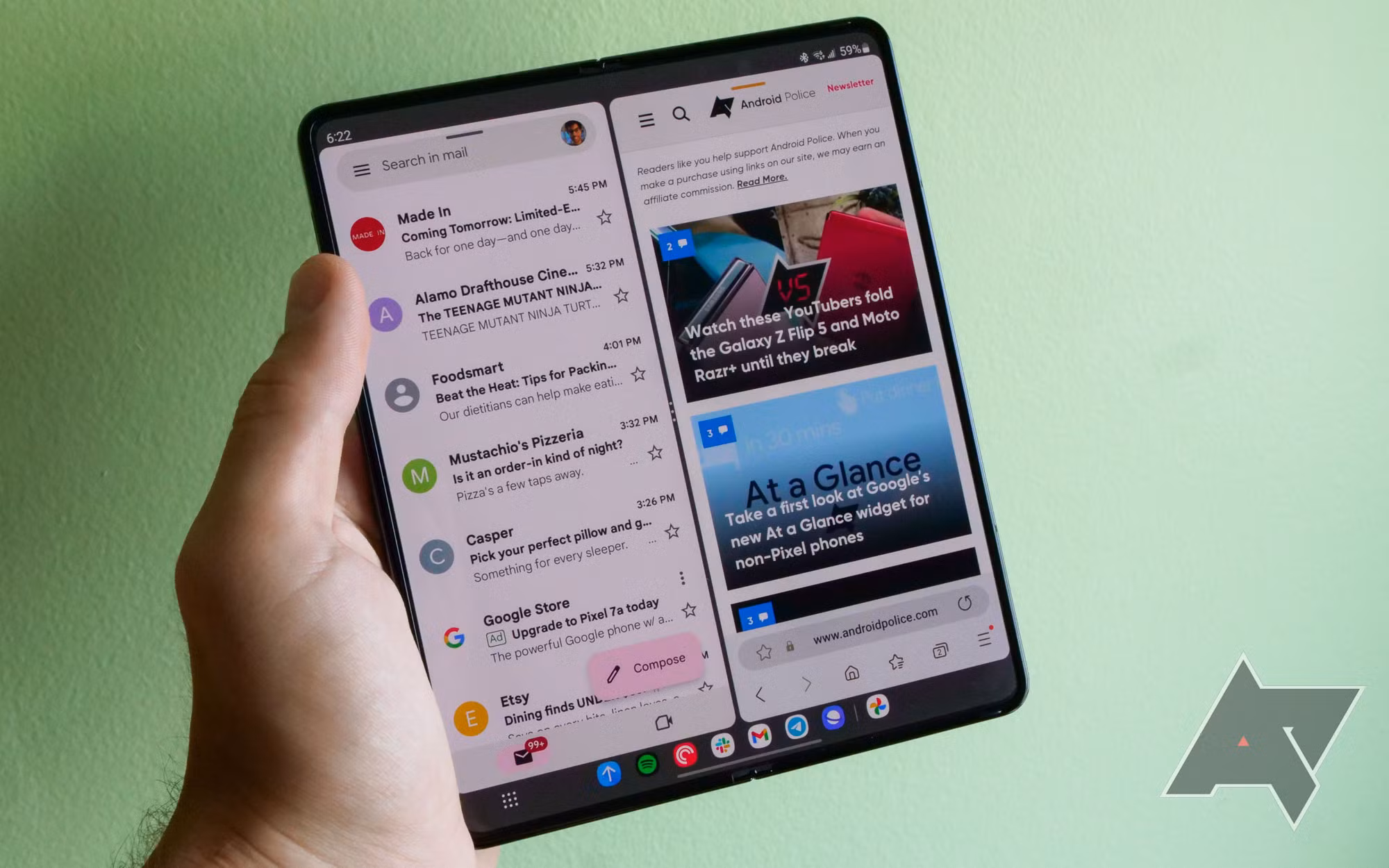 Samsung Galaxy split screen multitasking