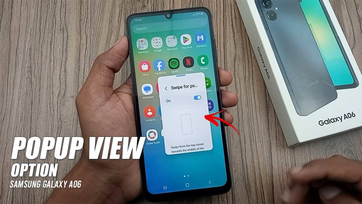 Samsung One UI pop-up view