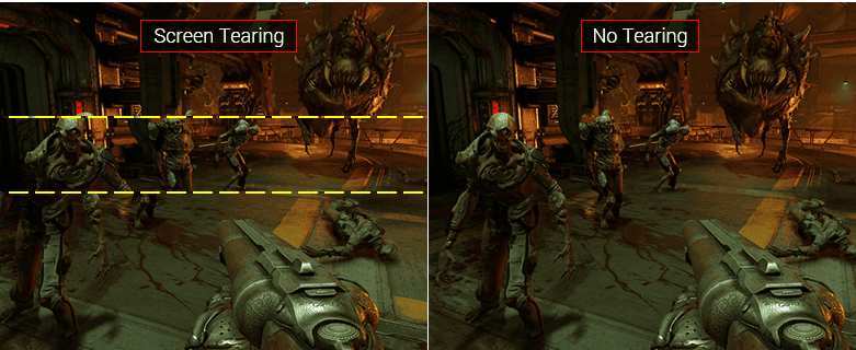 screen tearing effect