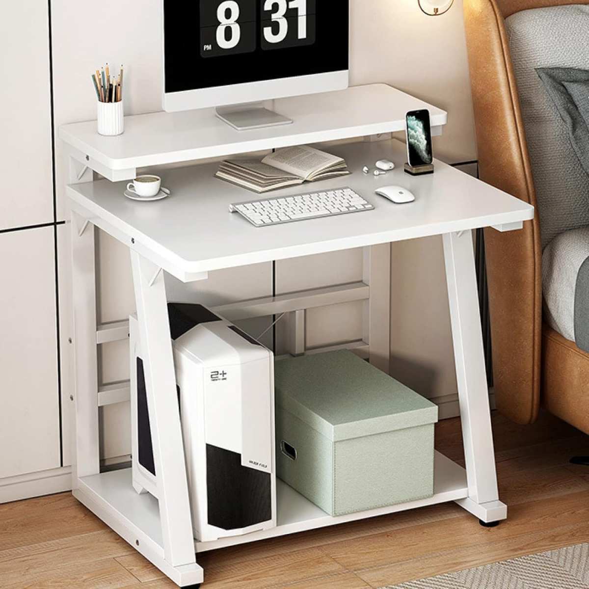 shallow desk monitor setup
