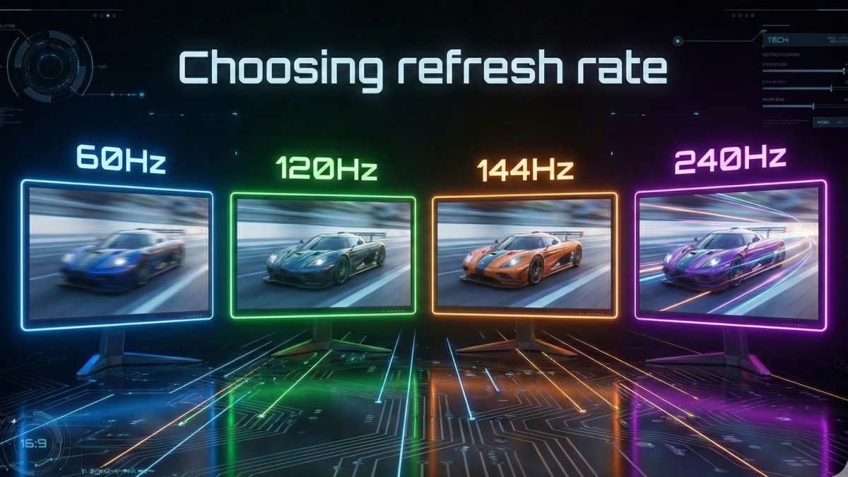 side by side refresh rate comparison chart 27 inch monitors