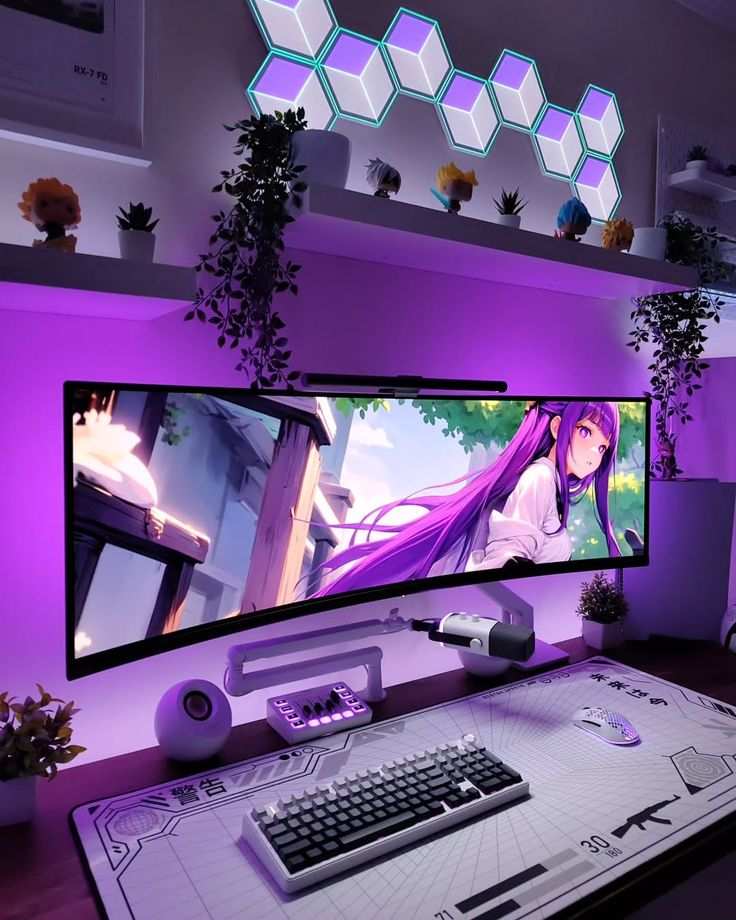 single monitor curved gaming streamer