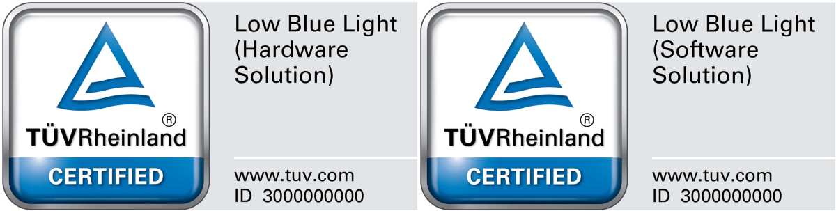 TÜV Rheinland Low Blue Light certification logo